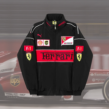 Carregar imagem no visualizador da galeria, Jaqueta FERRARI F1 Vintage FULL BLACK